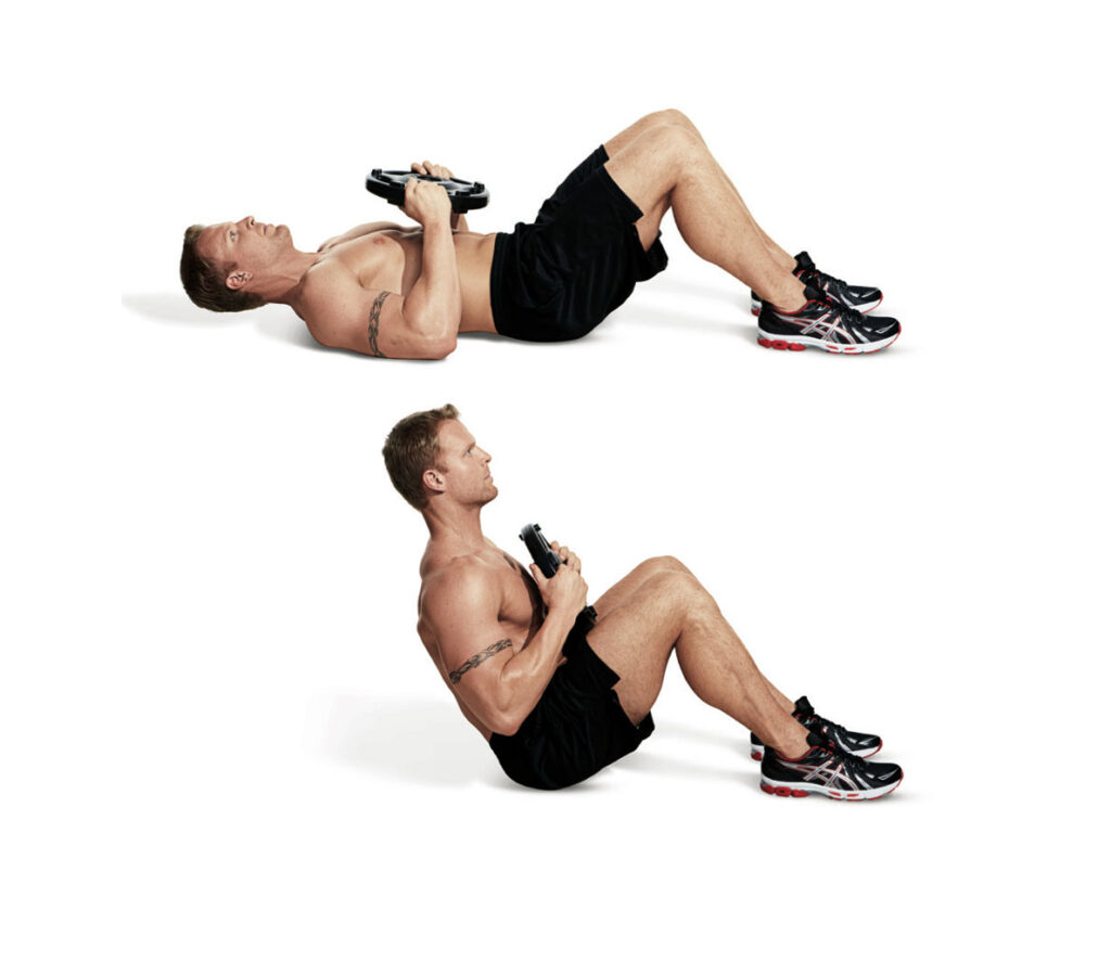 Weighted sit ups abs एब्स exercise