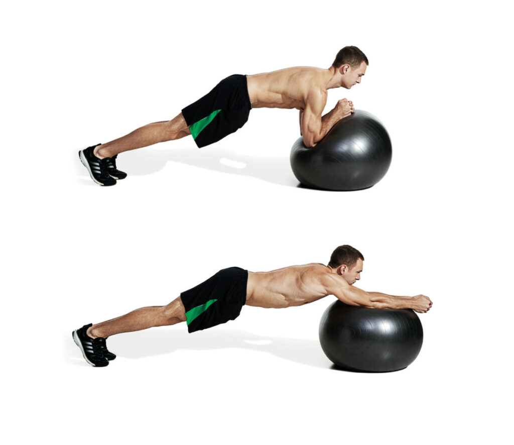 Ball rollout abs एब्स exercise