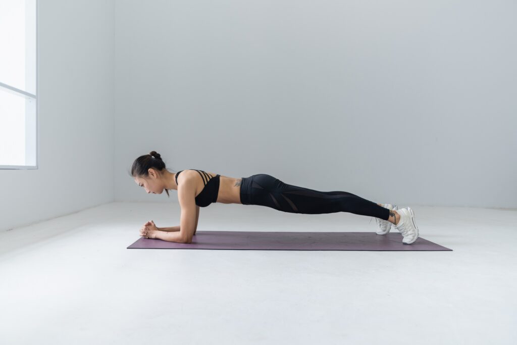 Women Exercise - Plank abs exercise